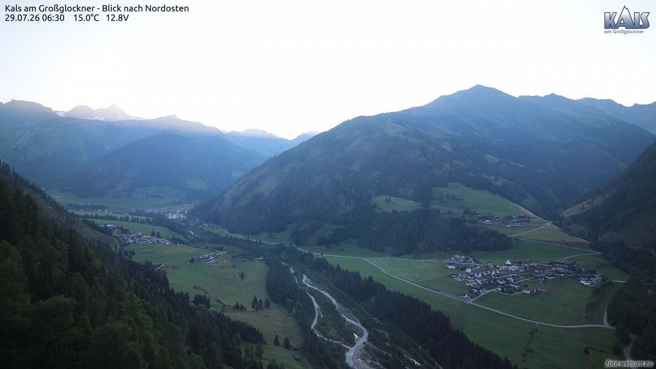 Archiv Foto Webcam Kals am Großglockner - Nordost