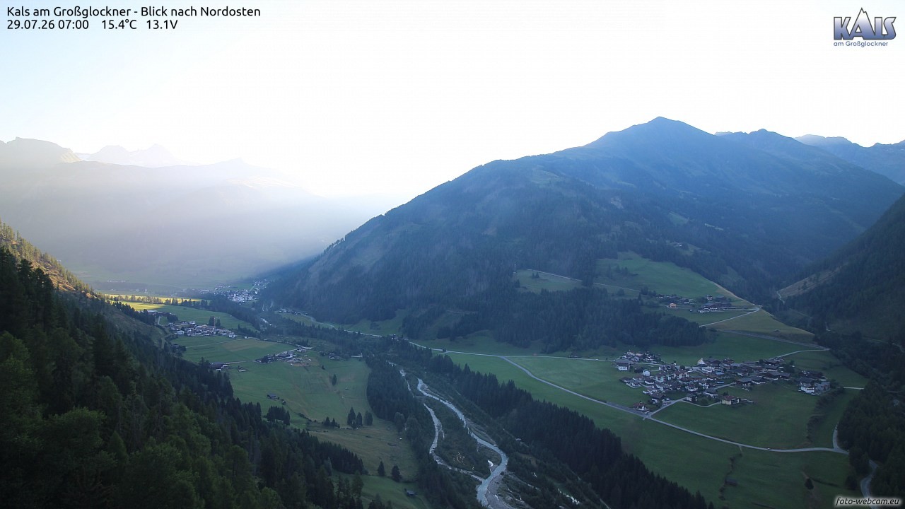 Archiv Foto Webcam Kals am Großglockner - Nordost