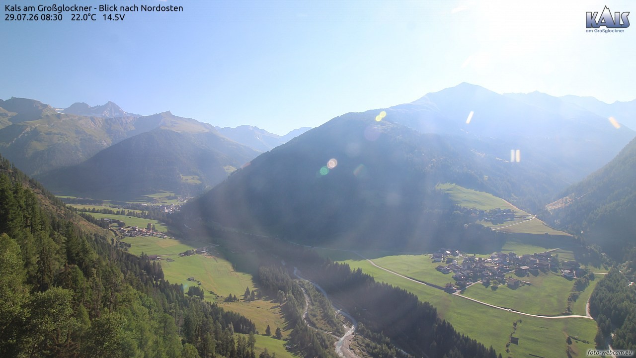 Archiv Foto Webcam Kals am Großglockner - Nordost