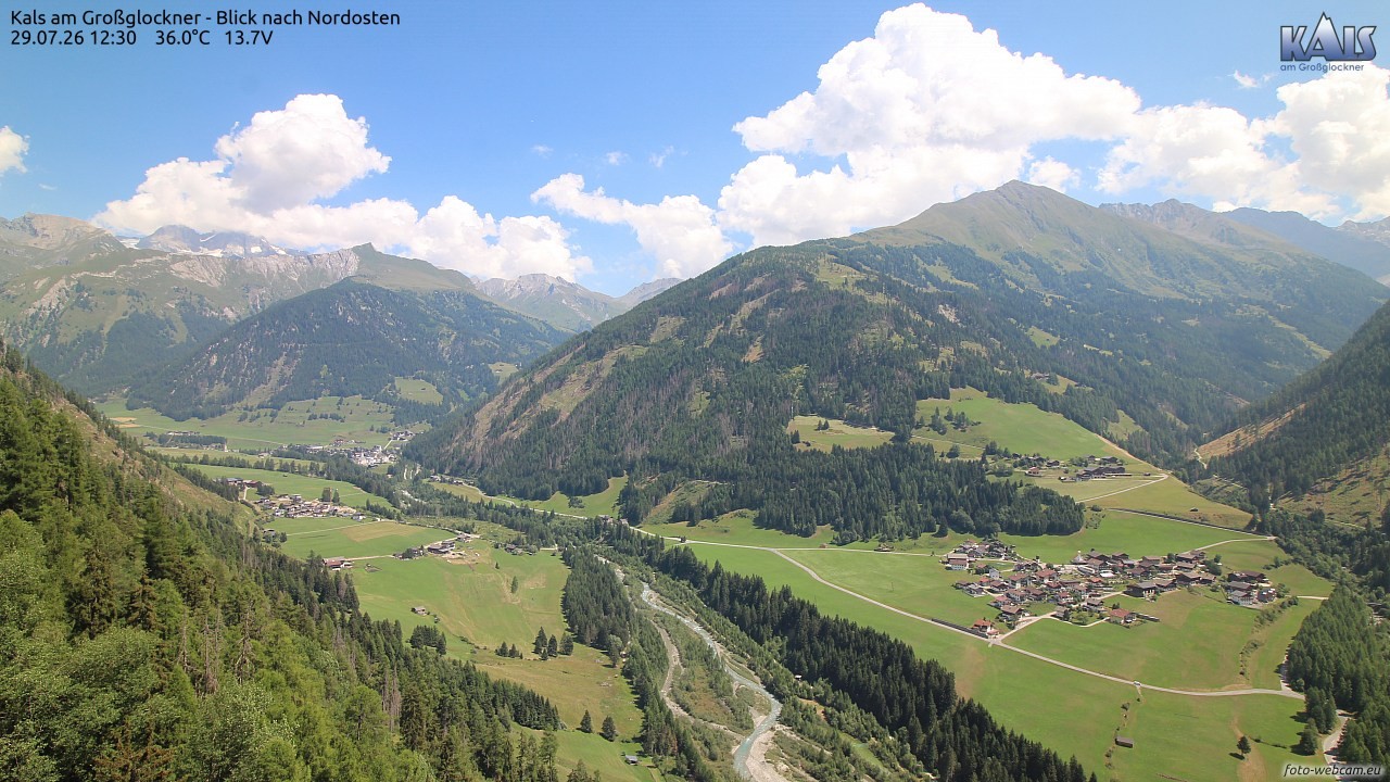 Archiv Foto Webcam Kals am Großglockner - Nordost