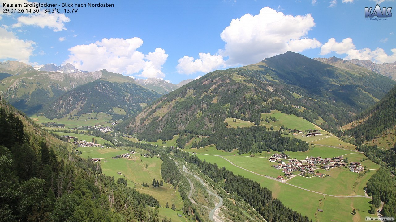 Archiv Foto Webcam Kals am Großglockner - Nordost