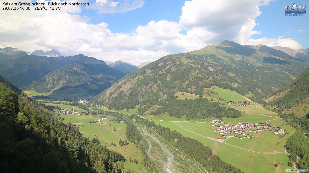 Archiv Foto Webcam Kals am Großglockner - Nordost