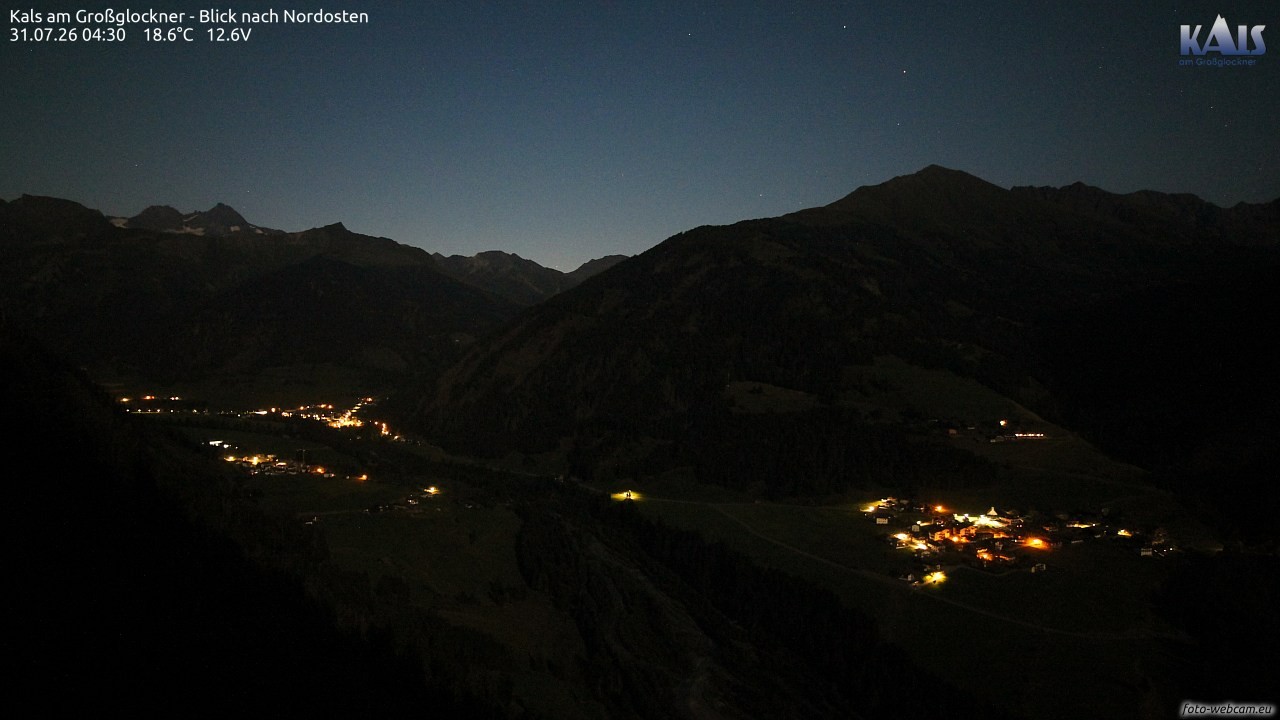Archiv Foto Webcam Kals am Großglockner - Nordost