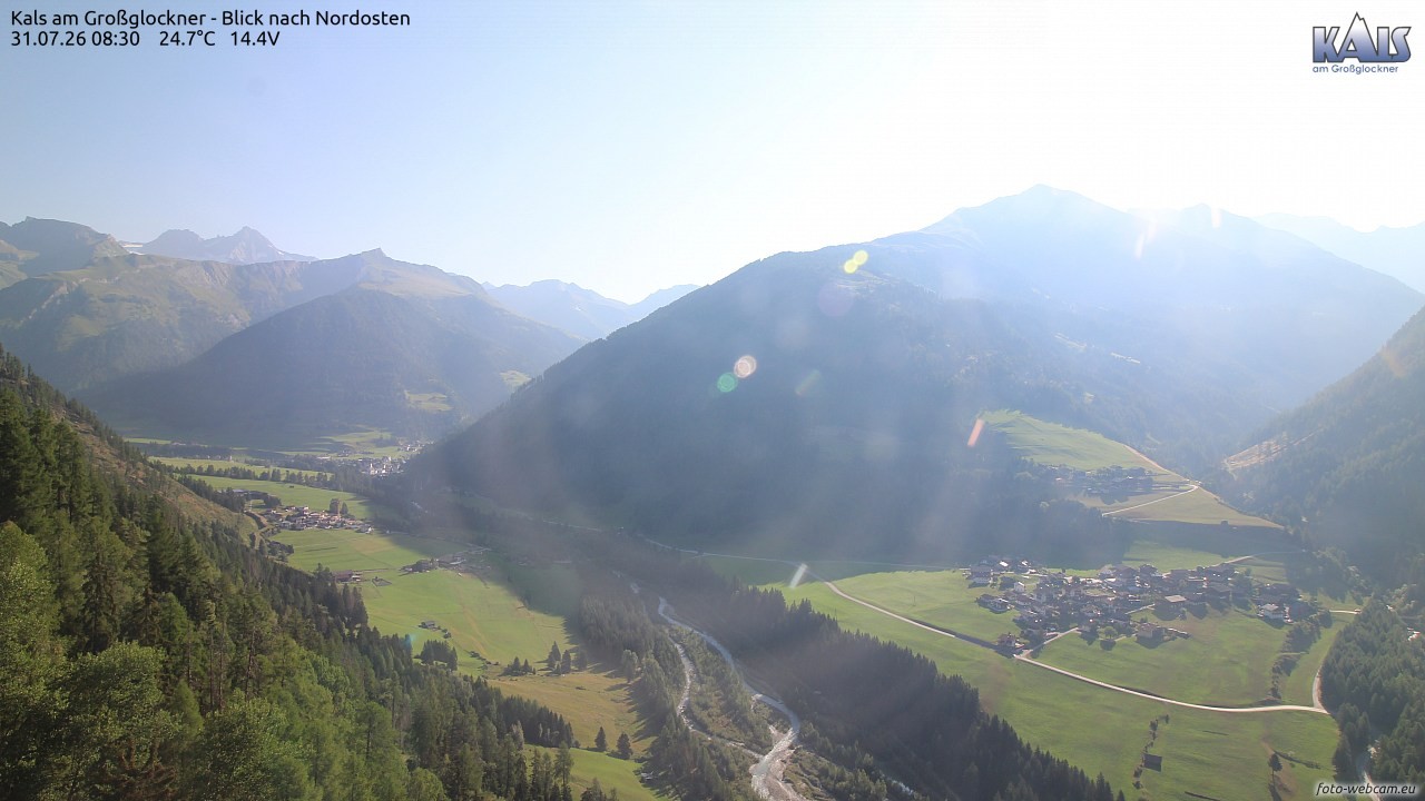 Archiv Foto Webcam Kals am Großglockner - Nordost