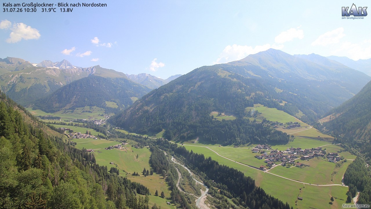 Archiv Foto Webcam Kals am Großglockner - Nordost