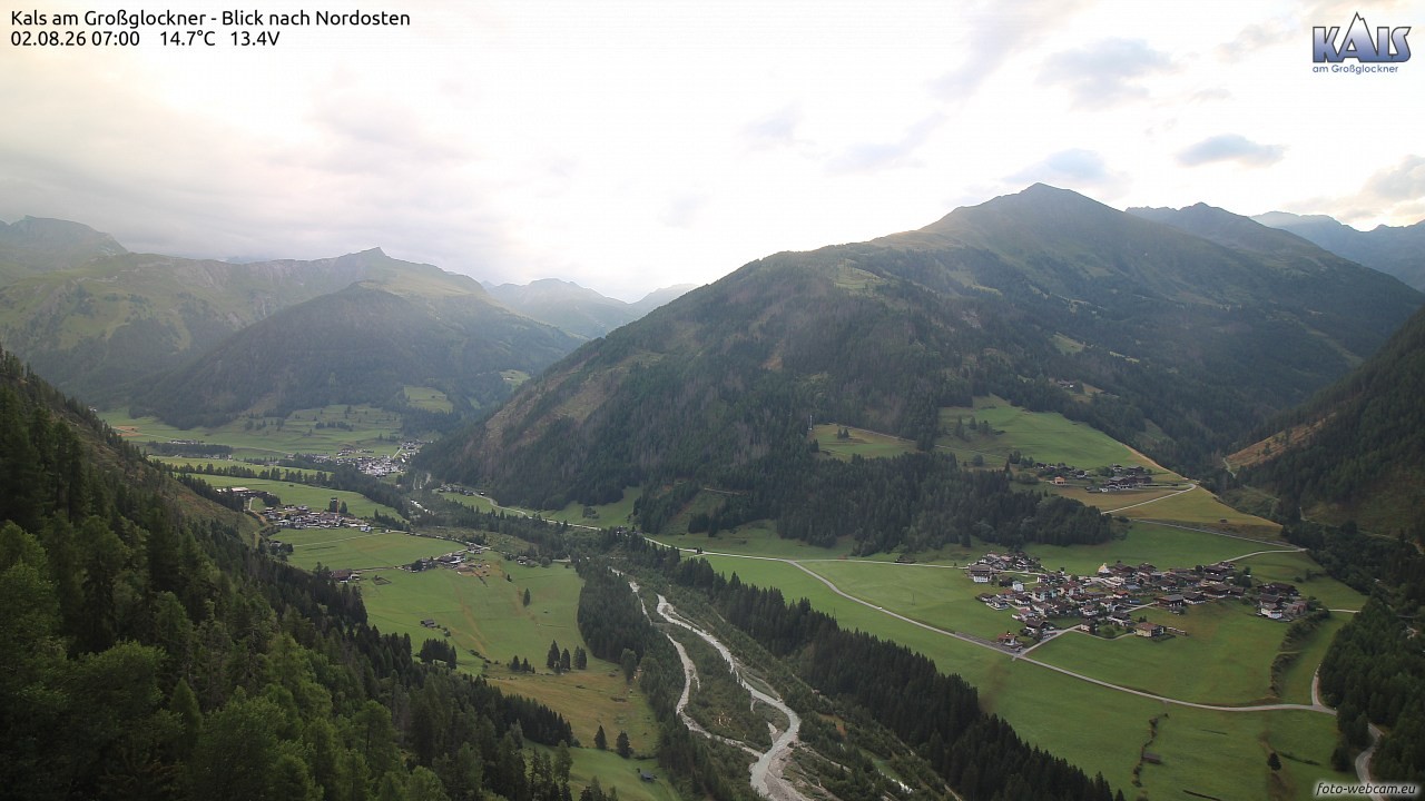 Archiv Foto Webcam Kals am Großglockner - Nordost