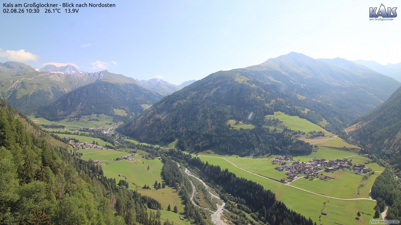 Archiv Foto Webcam Kals am Großglockner - Nordost