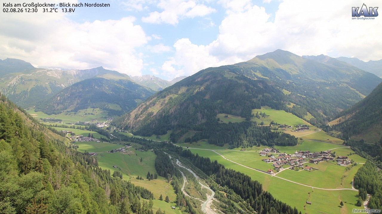 Archiv Foto Webcam Kals am Großglockner - Nordost