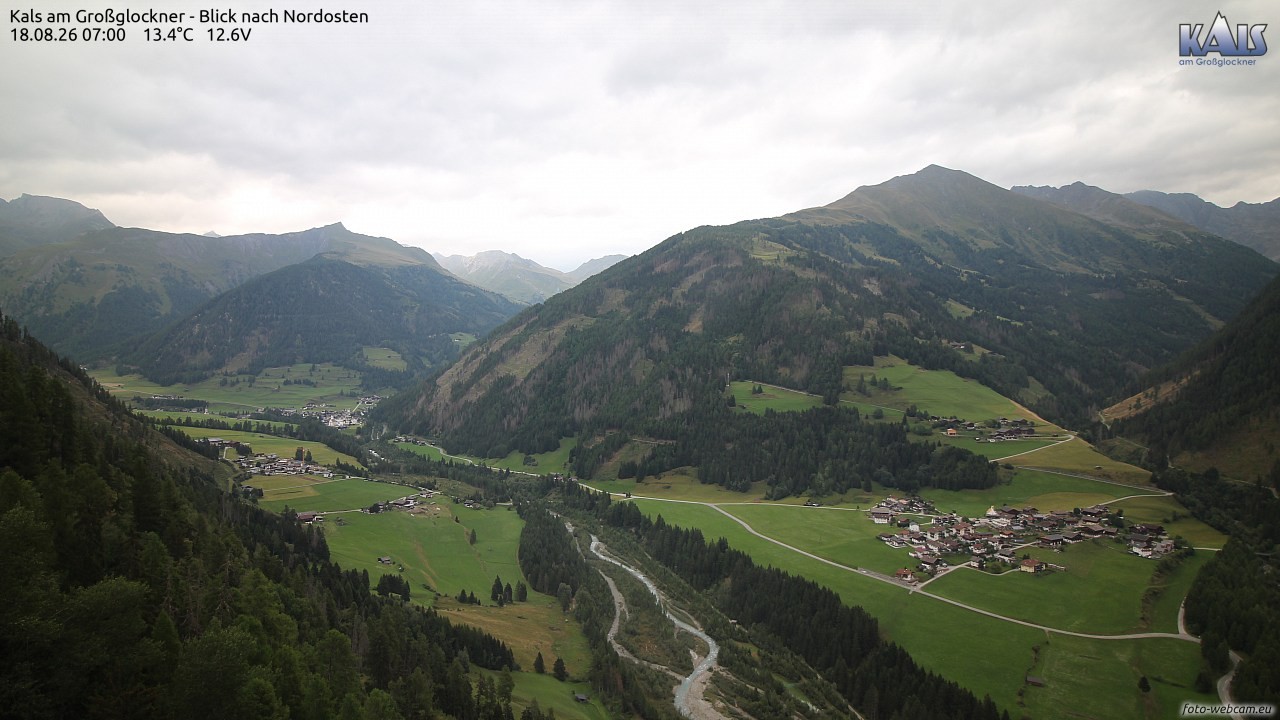 Archiv Foto Webcam Kals am Großglockner - Nordost