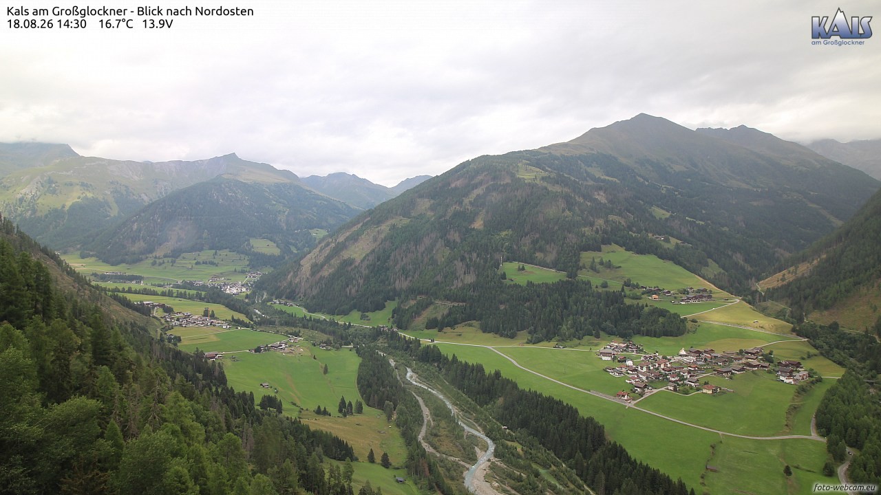 Archiv Foto Webcam Kals am Großglockner - Nordost