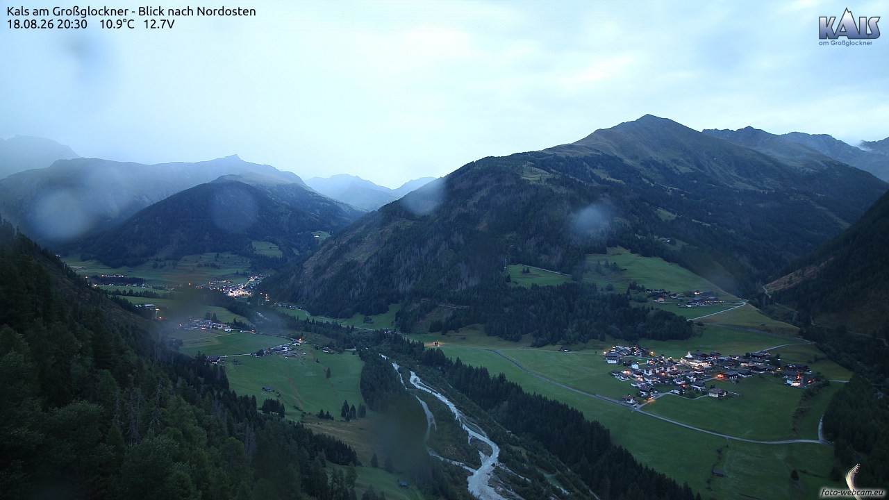 Archiv Foto Webcam Kals am Großglockner - Nordost