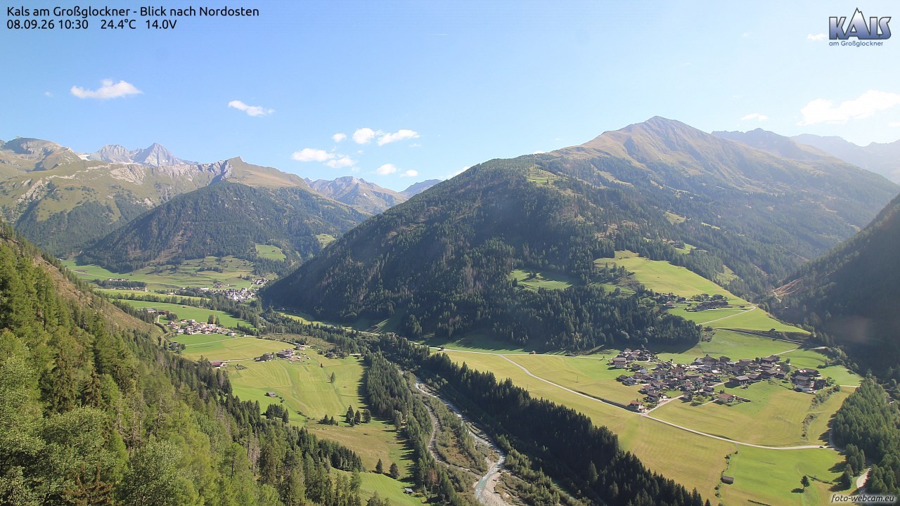 Archiv Foto Webcam Kals am Großglockner - Nordost