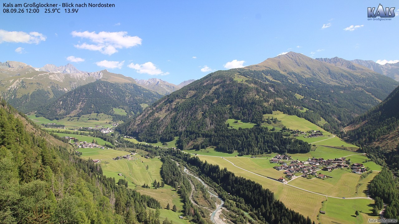 Archiv Foto Webcam Kals am Großglockner - Nordost