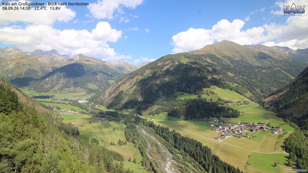 Archiv Foto Webcam Kals am Großglockner - Nordost