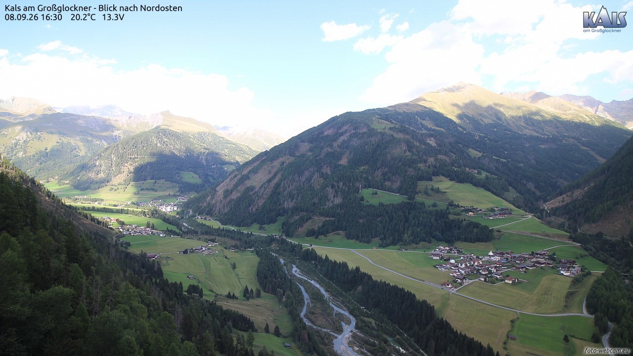 Archiv Foto Webcam Kals am Großglockner - Nordost