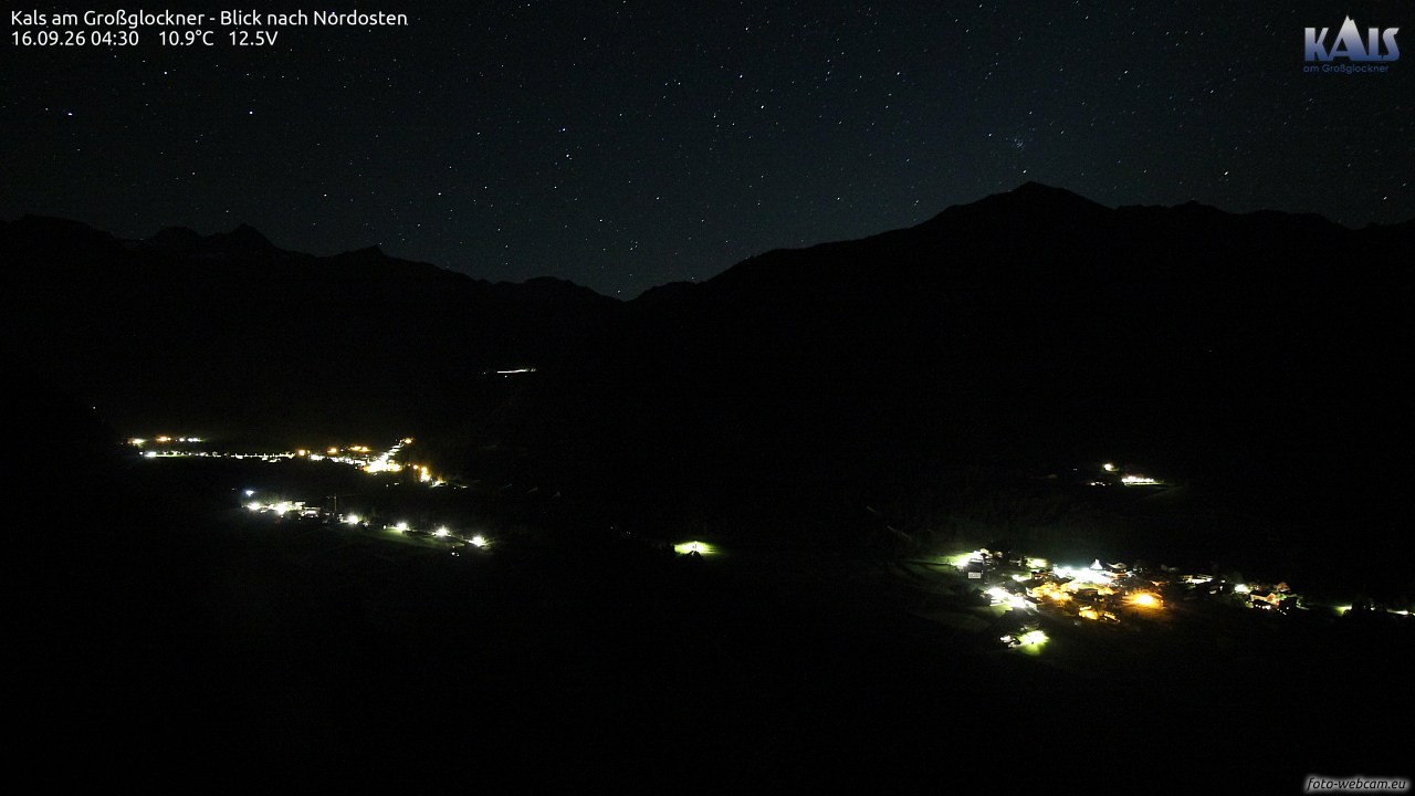 Archiv Foto Webcam Kals am Großglockner - Nordost