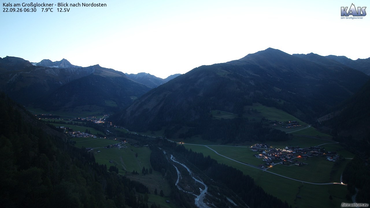 Archiv Foto Webcam Kals am Großglockner - Nordost