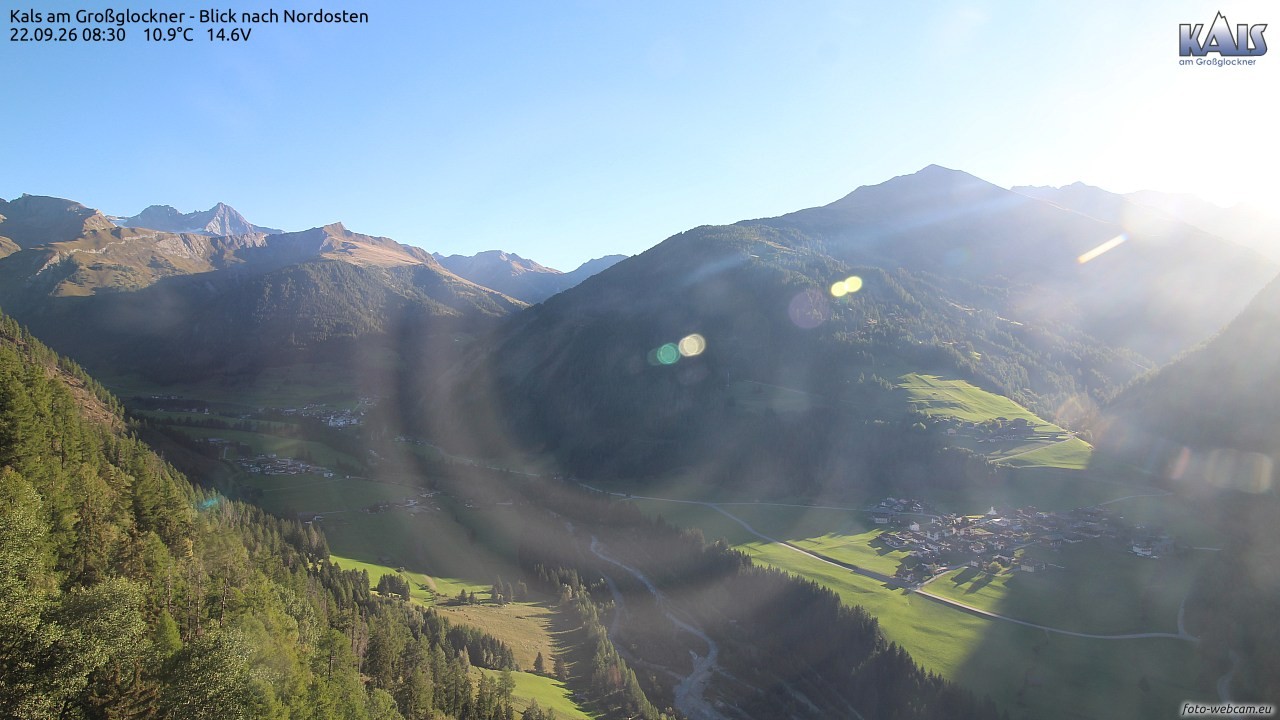 Archiv Foto Webcam Kals am Großglockner - Nordost