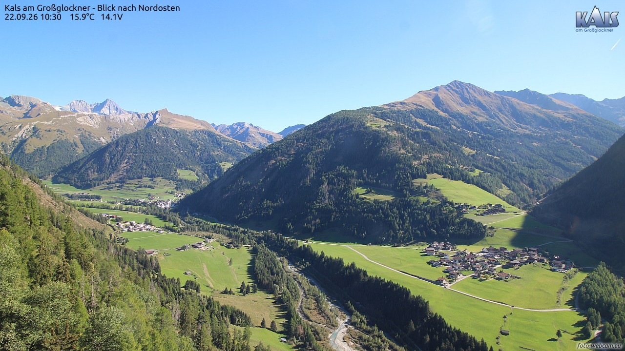 Archiv Foto Webcam Kals am Großglockner - Nordost