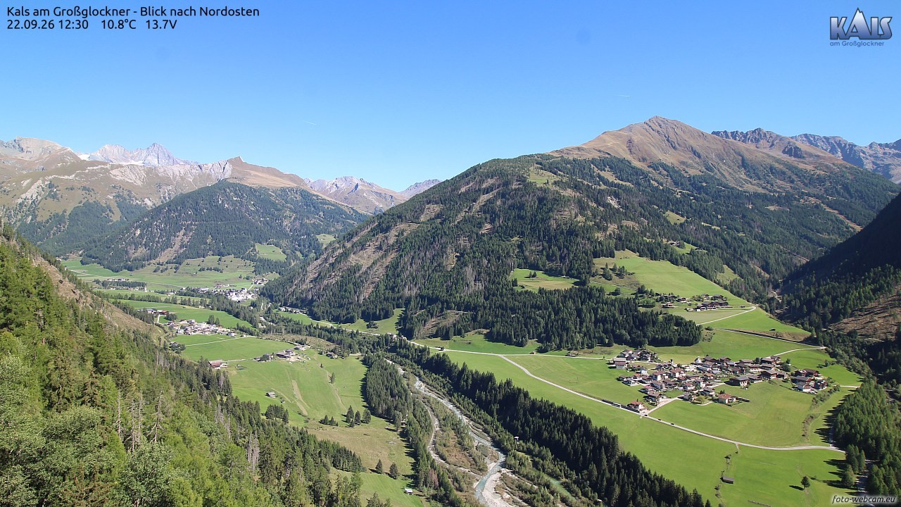 Archiv Foto Webcam Kals am Großglockner - Nordost