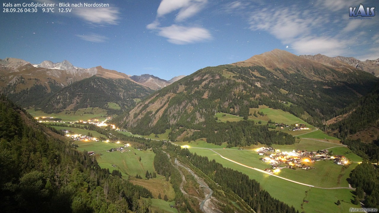 Archiv Foto Webcam Kals am Großglockner - Nordost