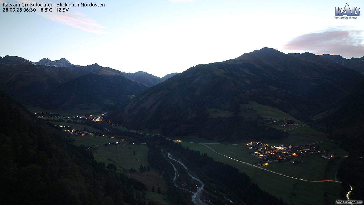 Archiv Foto Webcam Kals am Großglockner - Nordost