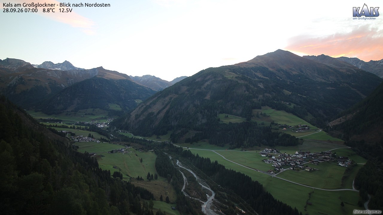 Archiv Foto Webcam Kals am Großglockner - Nordost