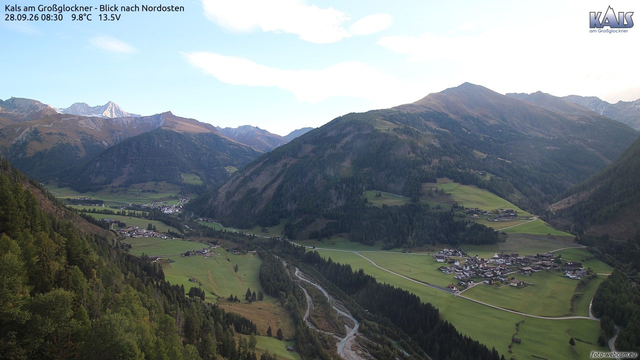Archiv Foto Webcam Kals am Großglockner - Nordost