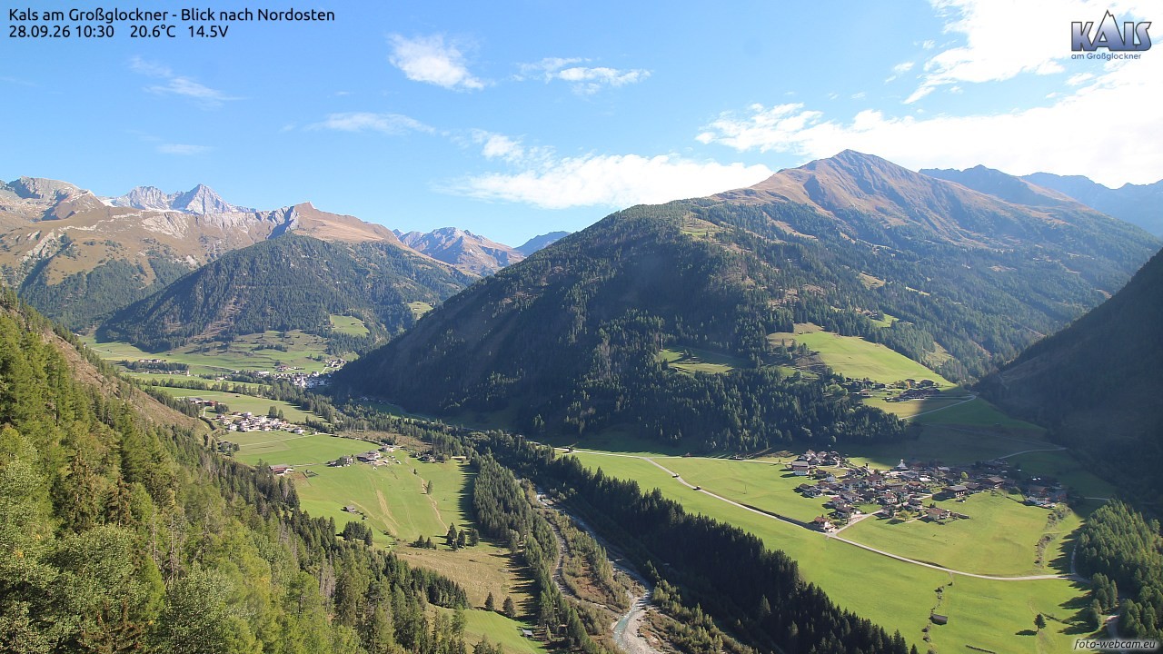 Archiv Foto Webcam Kals am Großglockner - Nordost
