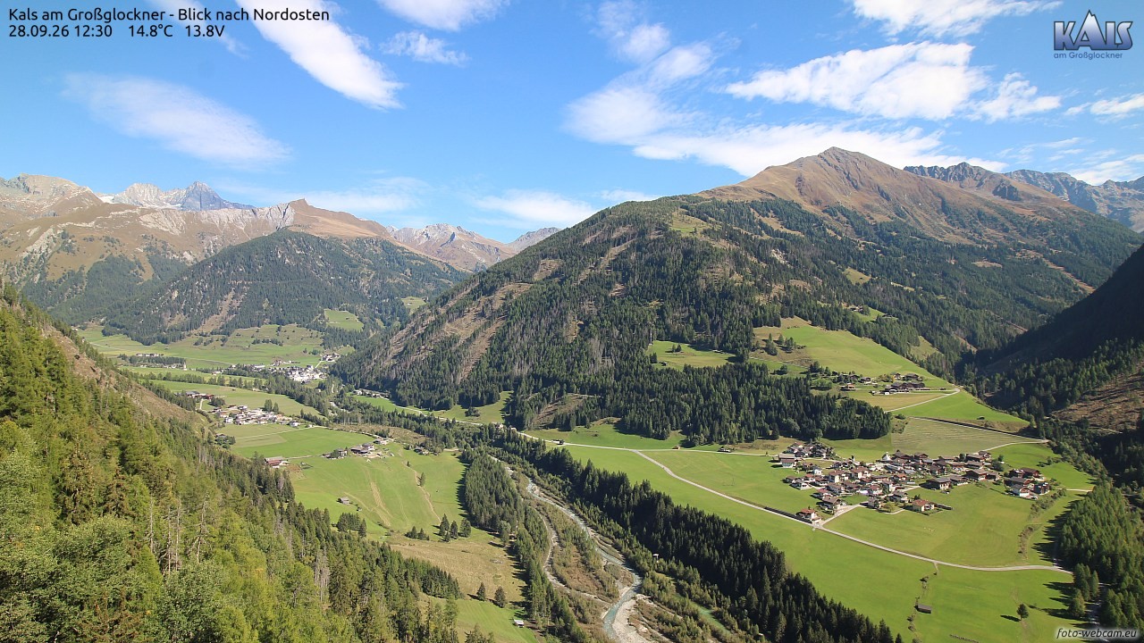 Archiv Foto Webcam Kals am Großglockner - Nordost