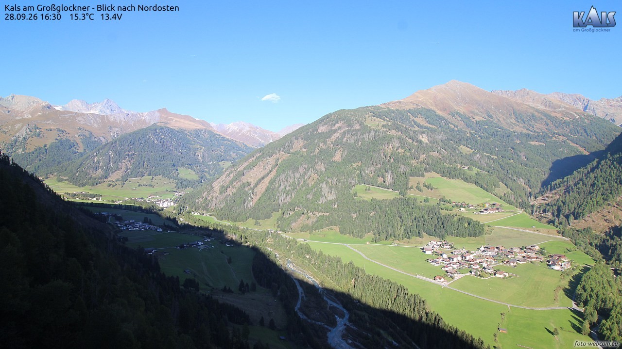 Archiv Foto Webcam Kals am Großglockner - Nordost