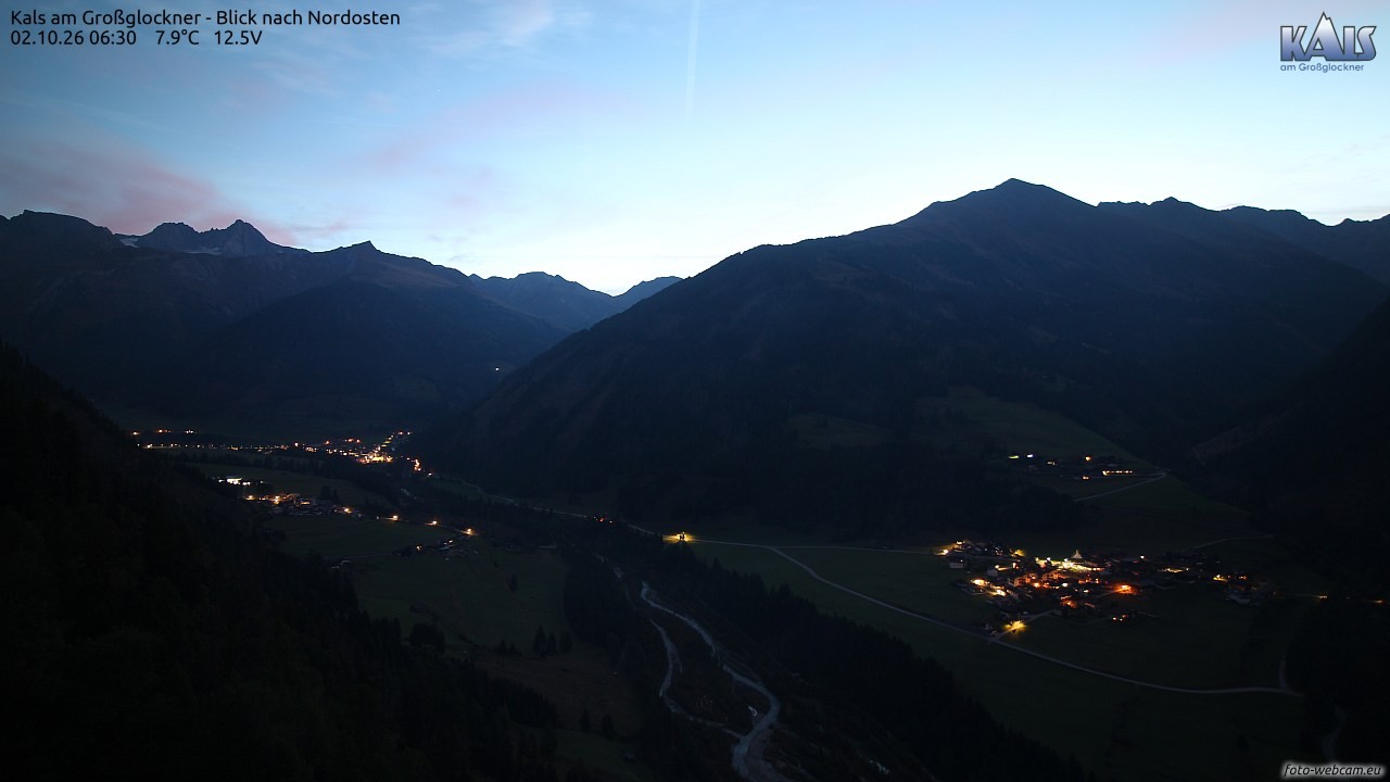 Archiv Foto Webcam Kals am Großglockner - Nordost
