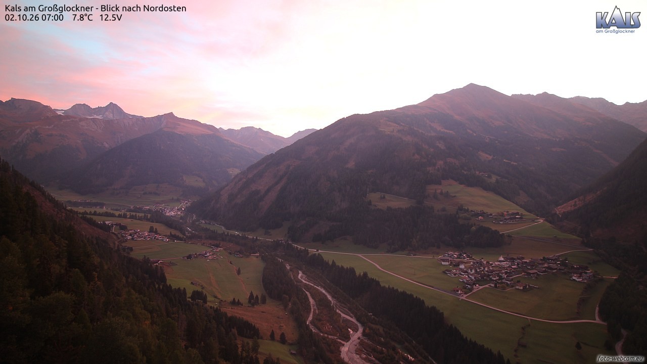 Archiv Foto Webcam Kals am Großglockner - Nordost