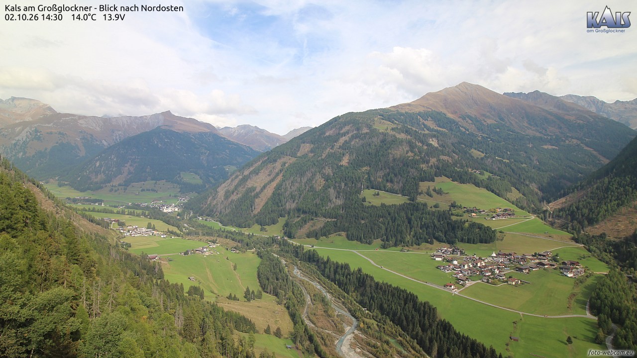 Archiv Foto Webcam Kals am Großglockner - Nordost