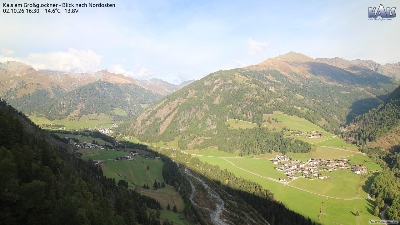 Archiv Foto Webcam Kals am Großglockner - Nordost
