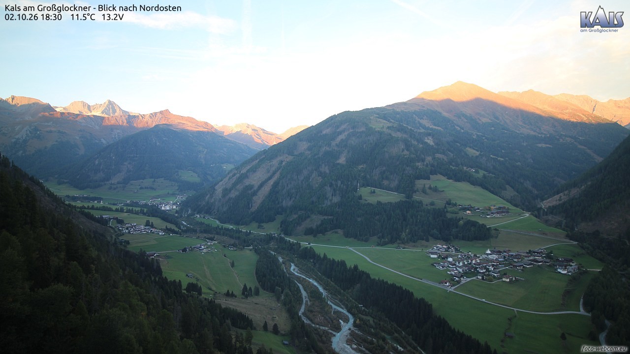 Archiv Foto Webcam Kals am Großglockner - Nordost