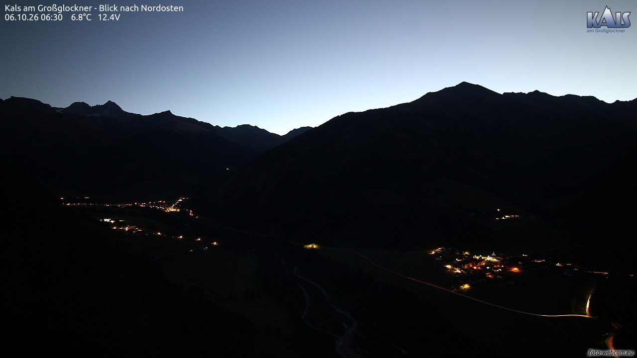 Archiv Foto Webcam Kals am Großglockner - Nordost