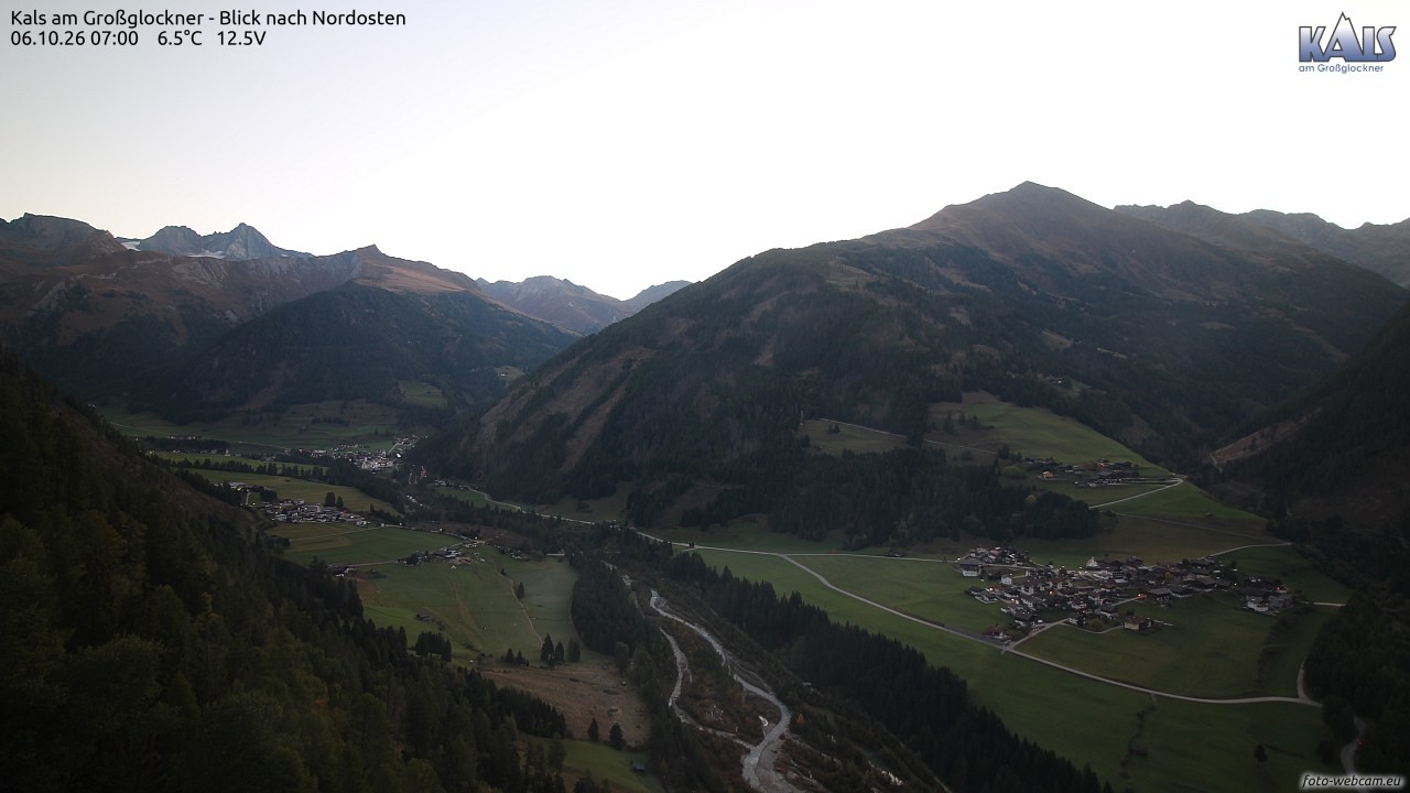Archiv Foto Webcam Kals am Großglockner - Nordost