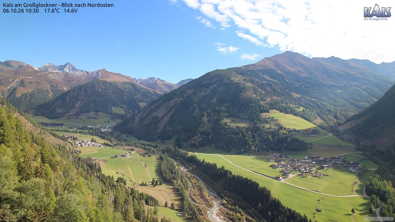 Archiv Foto Webcam Kals am Großglockner - Nordost