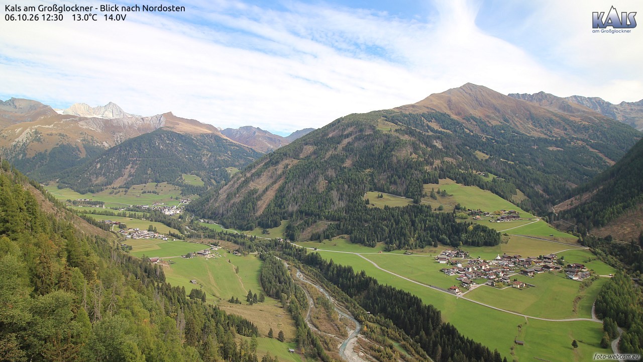 Archiv Foto Webcam Kals am Großglockner - Nordost