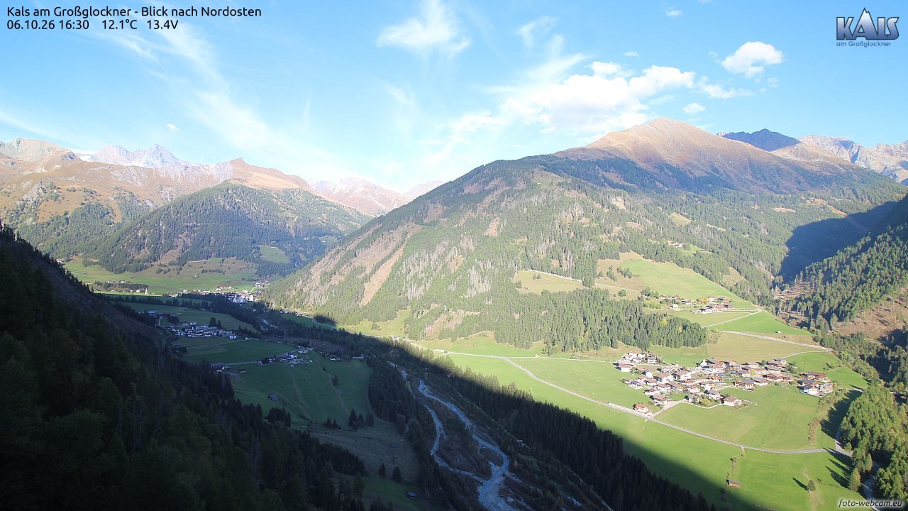 Archiv Foto Webcam Kals am Großglockner - Nordost