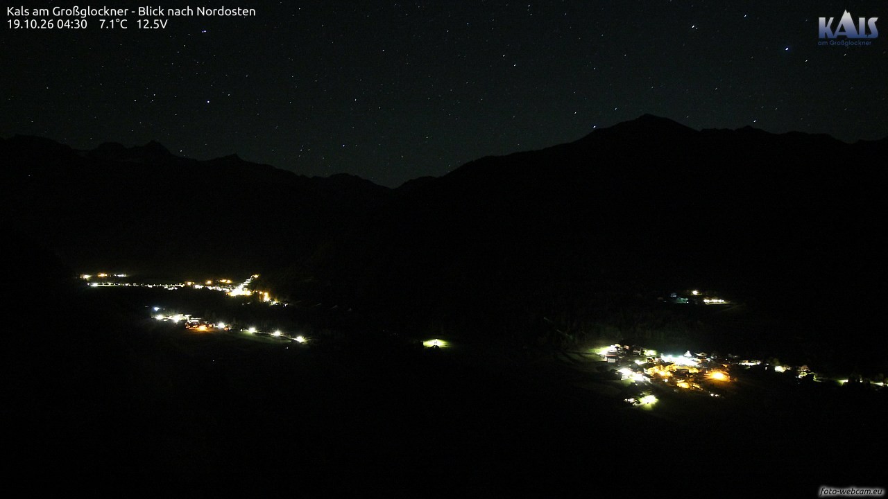 Archiv Foto Webcam Kals am Großglockner - Nordost