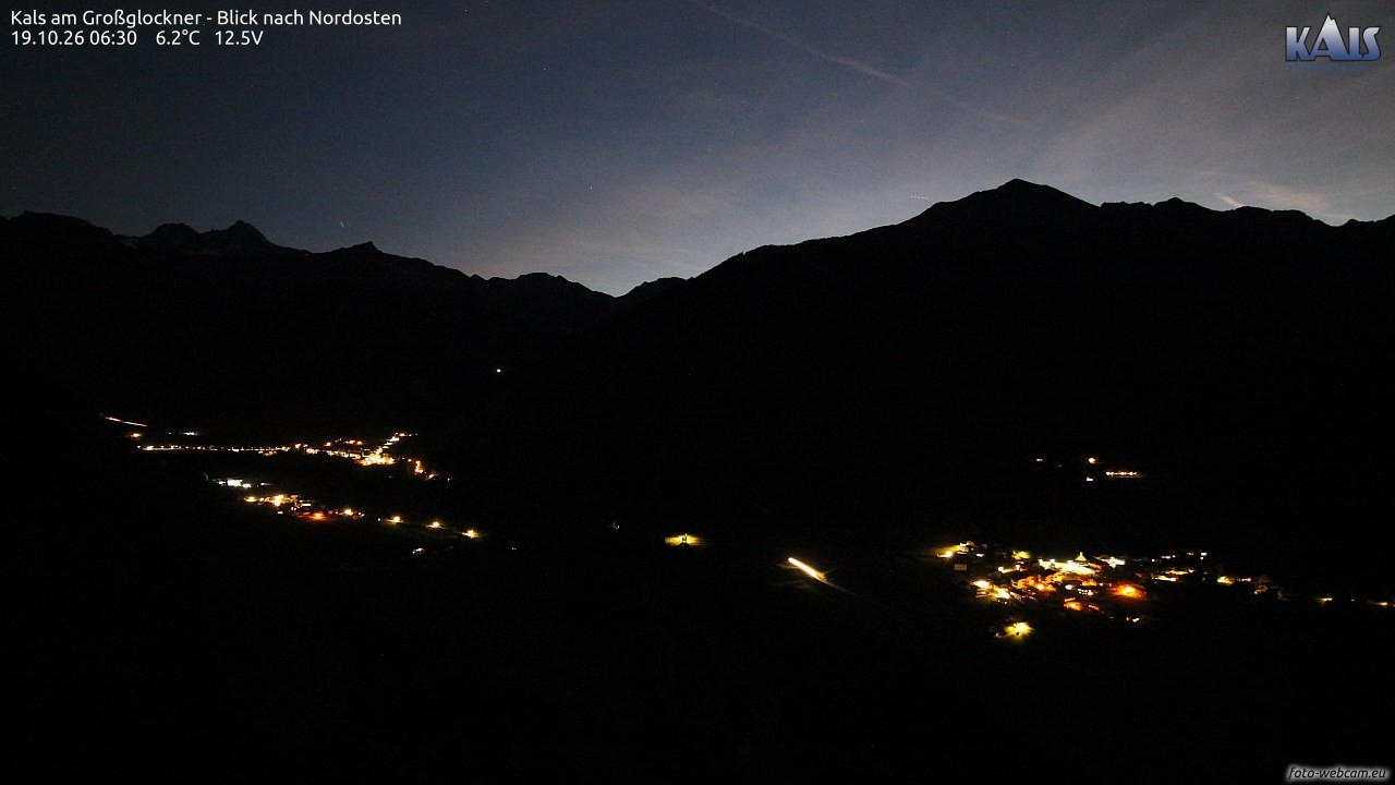 Archiv Foto Webcam Kals am Großglockner - Nordost