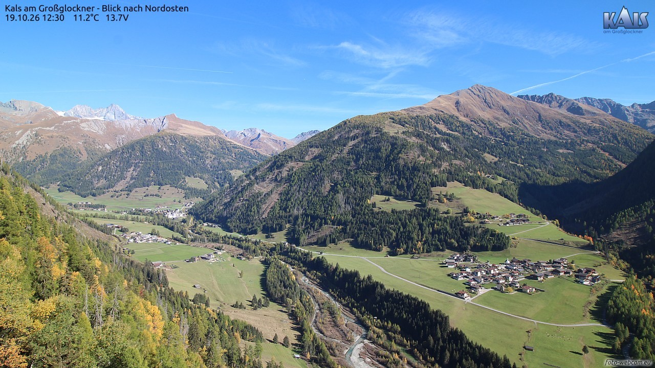 Archiv Foto Webcam Kals am Großglockner - Nordost