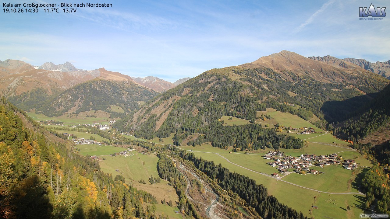 Archiv Foto Webcam Kals am Großglockner - Nordost