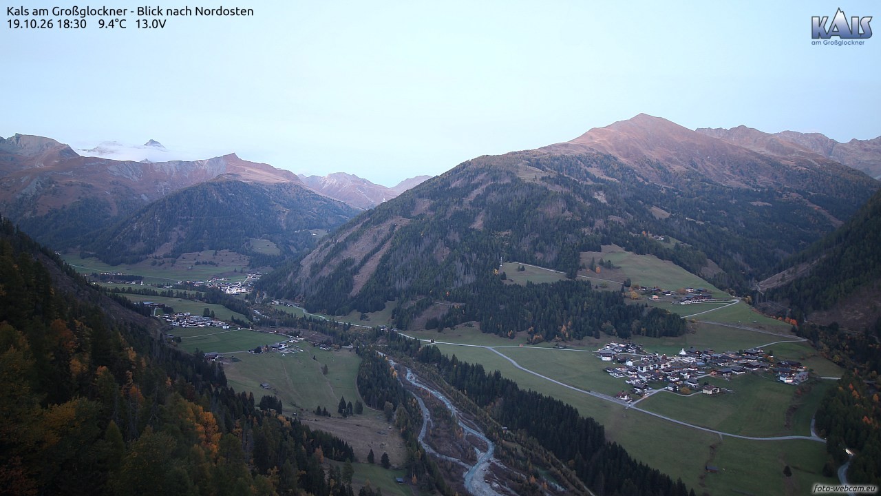 Archiv Foto Webcam Kals am Großglockner - Nordost