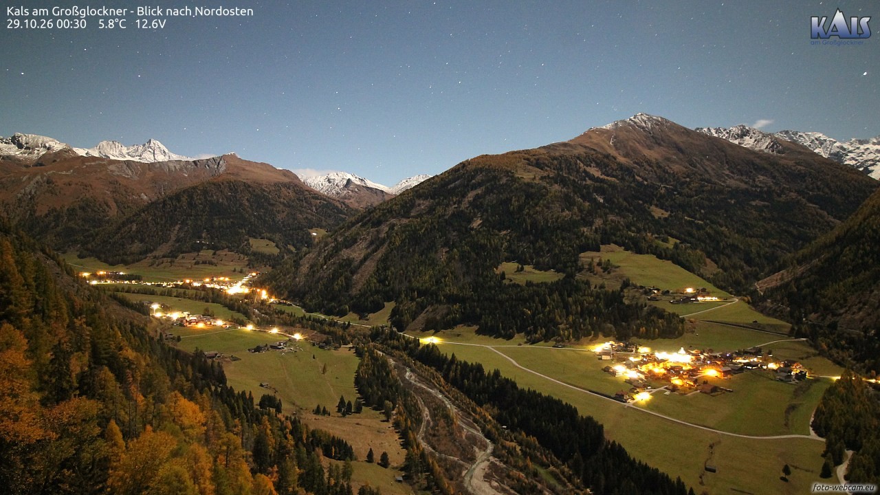 Archiv Foto Webcam Kals am Großglockner - Nordost