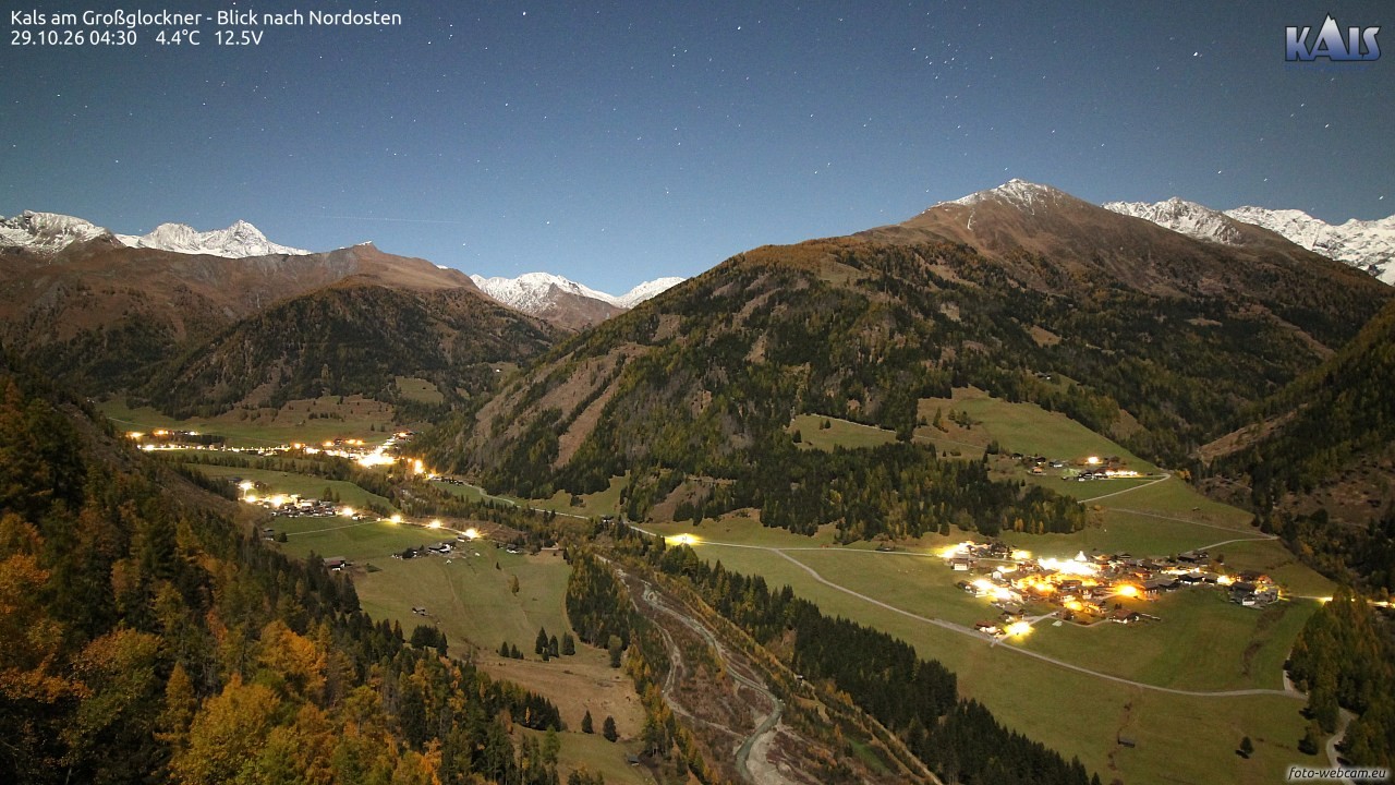 Archiv Foto Webcam Kals am Großglockner - Nordost