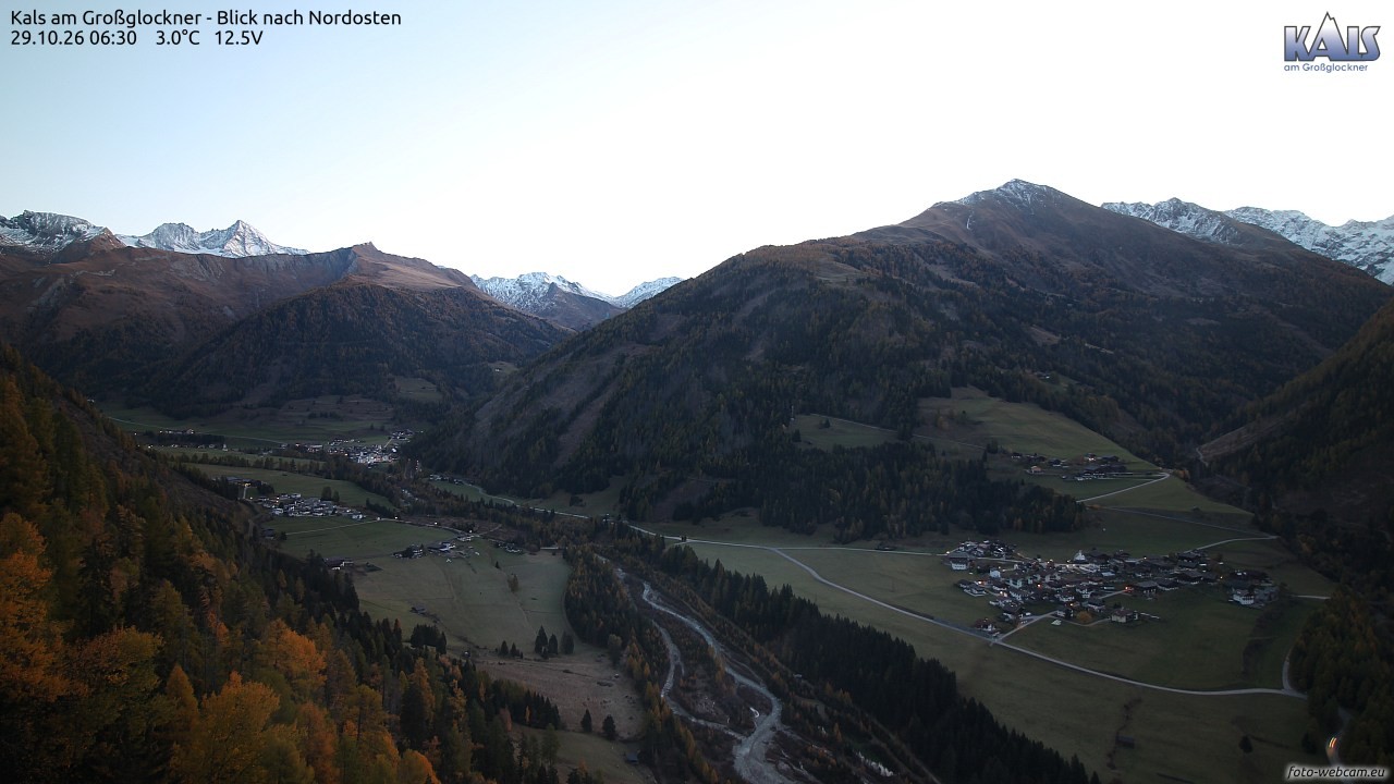 Archiv Foto Webcam Kals am Großglockner - Nordost