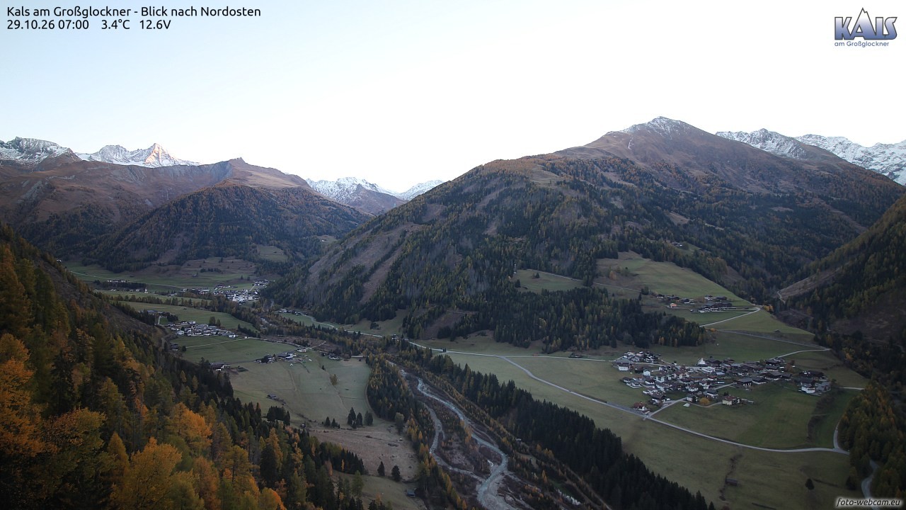 Archiv Foto Webcam Kals am Großglockner - Nordost